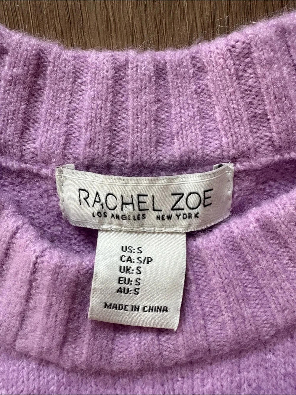 Rachel Zoe Lavender Crewneck Sweater